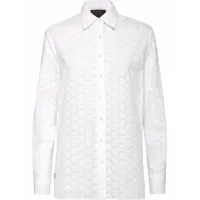 philipp plein chemise en dentelle - blanc