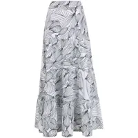 isolda jupe flor de maracujá imprimée - blanc