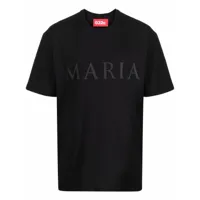 032c t-shirt maria à slogan imprimé - noir