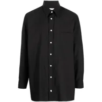 uniforme chemise oversize en laine - noir