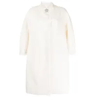 shiatzy chen manteau réversible à motif en jacquard - blanc