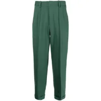 shiatzy chen pantalon de costume à plis marqués - vert