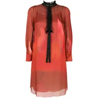 shiatzy chen robe évasée à manches longues - orange