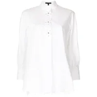 shiatzy chen chemise à empiècements en dentelle - blanc