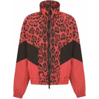 dolce & gabbana veste zippée à imprimé léopard - rouge