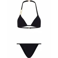 dolce & gabbana bikini à plaque logo - noir