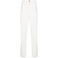 brunello cucinelli pantalon droit à poches cargo - blanc