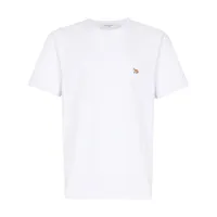 maison kitsuné t-shirt à patch logo - blanc