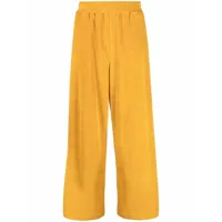 sunnei pantalon ample à logo brodé - jaune