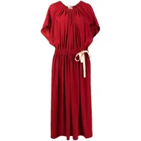 colville robe froncée à taille nouée - rouge