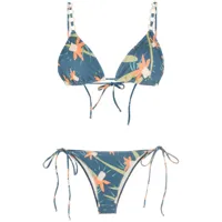 brigitte bikini à fleurs - bleu