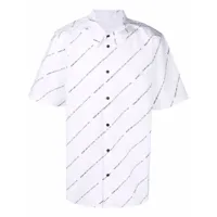 helmut lang chemise à logo imprimé - blanc