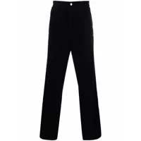 carhartt wip pantalon droit simple en velours côtelé - noir