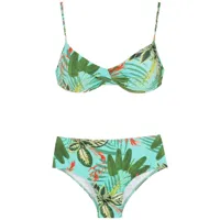 lygia & nanny bikini veronica à imprimé tropical - vert
