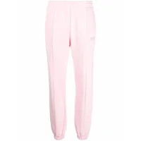 vetements pantalon de jogging à logo brodé - rose