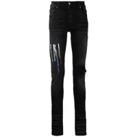 amiri jean skinny à logo brodé - noir