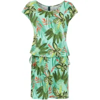 lygia & nanny robe de plage shiva à imprimé tropical - vert