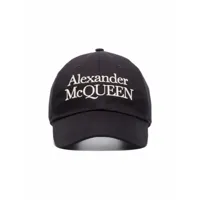 alexander mcqueen casquette à logo brodé - noir