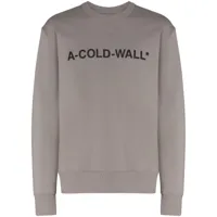 a-cold-wall* sweat en coton à logo imprimé - gris