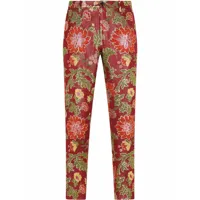 dolce & gabbana pantalon de costume à motif jacquard - rouge