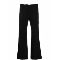 casablanca pantalon bicolore en maille - noir