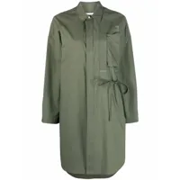 ambush robe-chemise oversize à taille nouée - vert