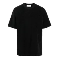 ambush t-shirt à motif monogrammé en jacquard - noir