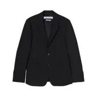 off-white blazer corporate à coupe slim - noir