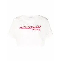 philosophy di lorenzo serafini t-shirt à logo imprimé - blanc
