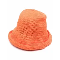 alanui chapeau beach break en crochet - orange