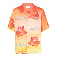 blue sky inn chemise à fleurs - orange