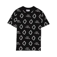 marcelo burlon county of milan kids t-shirt à logo imprimé - noir