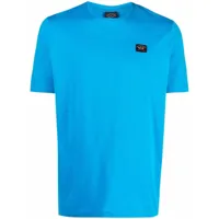 paul & shark t-shirt à patch logo - bleu