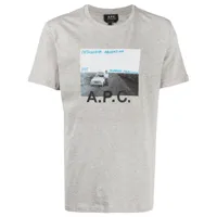 a.p.c. t-shirt lucien à imprimé photographique - gris