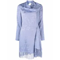 simkhai robe courte à franges - bleu