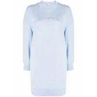 stella mccartney robe-sweat à coutures apparentes - bleu