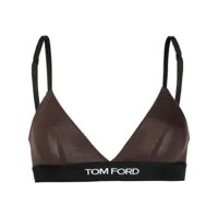 tom ford soutien-gorge à bande logo - marron