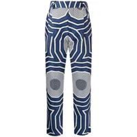 charles jeffrey loverboy pantalon de tailleur à imprimé géométrique - bleu