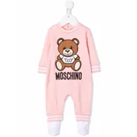 moschino kids pyjama à imprimé toy bear - rose