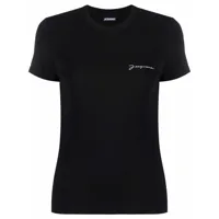 jacquemus t-shirt à logo brodé - noir