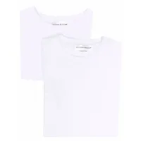 victoria beckham t-shirt à patch logo - blanc
