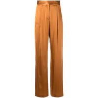 michelle mason pantalon ample en soie - orange