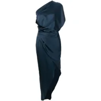michelle mason robe asymétrique drapée - bleu