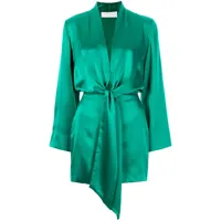 michelle mason robe courte à manches évasées - vert