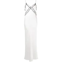kiki de montparnasse robe-nuisette à empiècements en dentelle - blanc