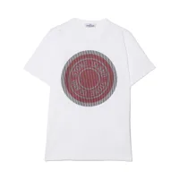 stone island junior t-shirt à logo imprimé - blanc