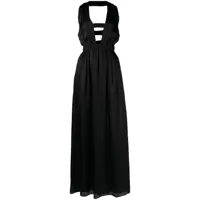 kiki de montparnasse robe longue à col v profond - noir
