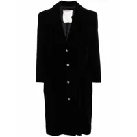 saint laurent pre-owned robe mi-longue en velours à ornements strassés (années 1980) - noir