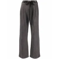 r13 pantalon à taille à lien de resserrage - gris