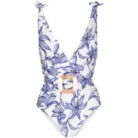 patbo maillot de bain stargazer à fleurs - bleu